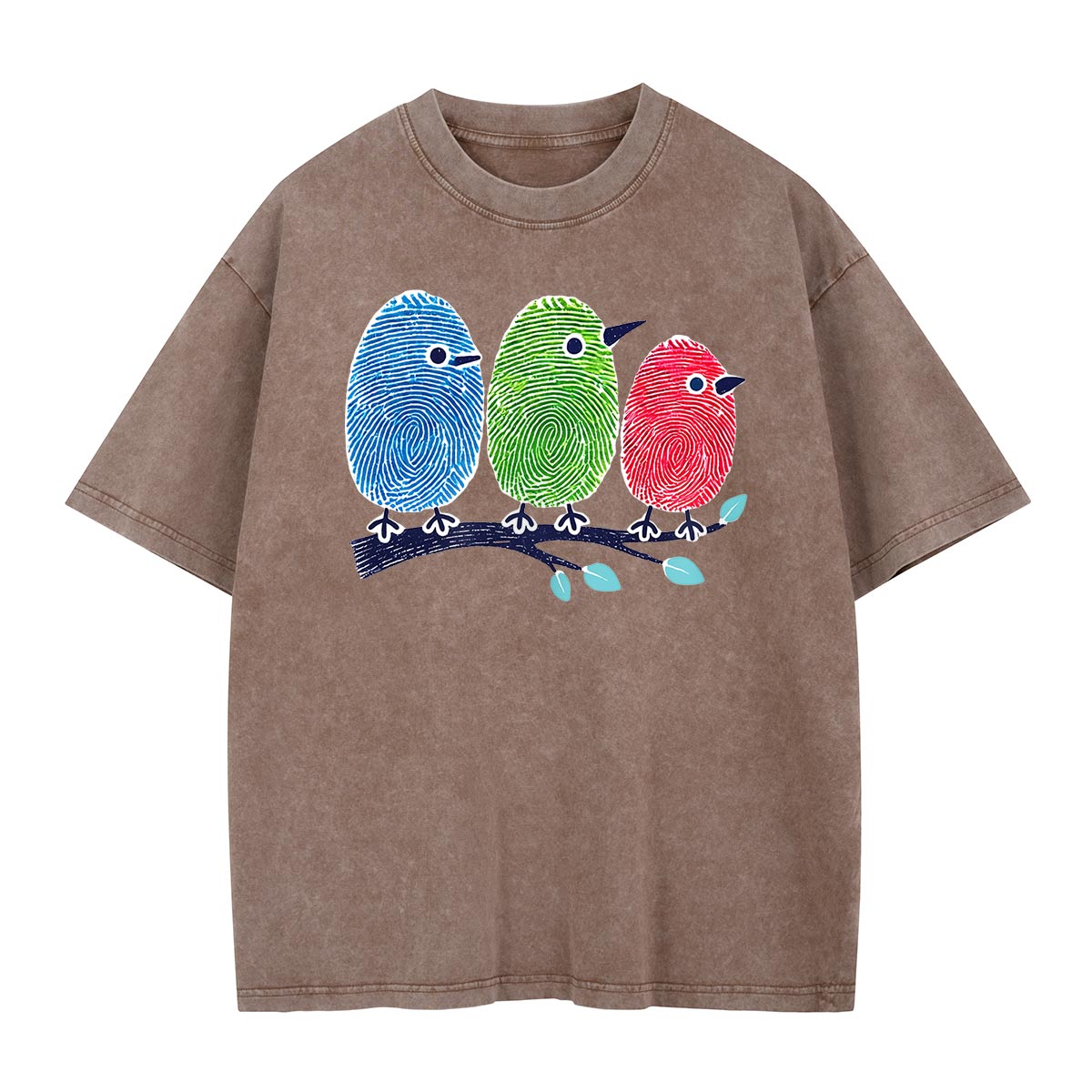 Three Birds Leave Their Mark Washed T-Shirt