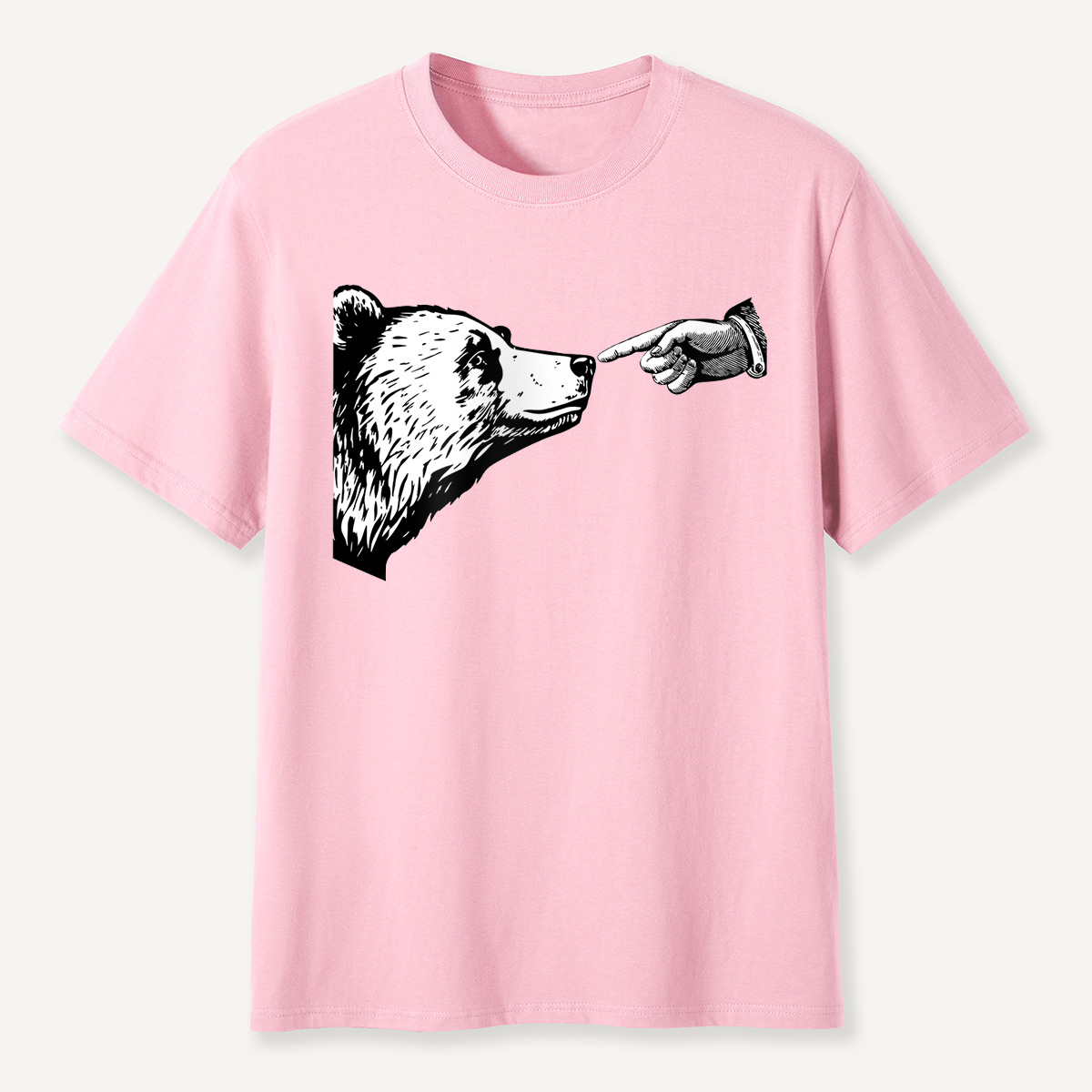 Boop the Bear Funny Line Art T-Shirt