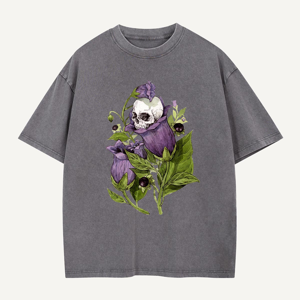 Skull in the Belladonna Washed T-Shirt
