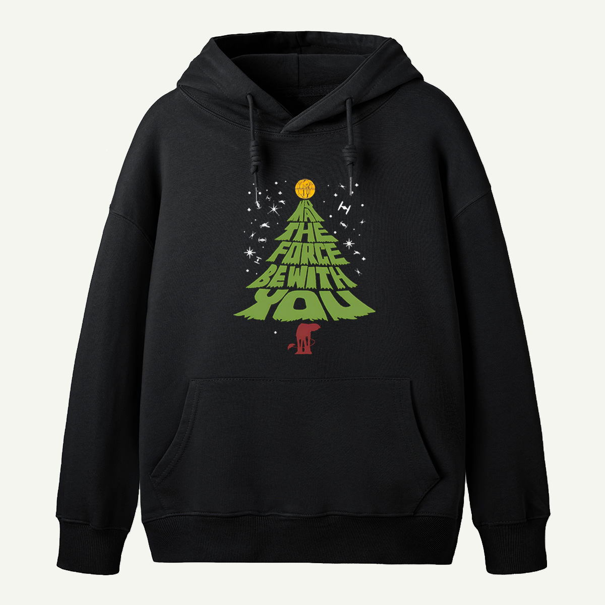 The Force Be With You Star Wars Inspired Christmas Tree Hoodie