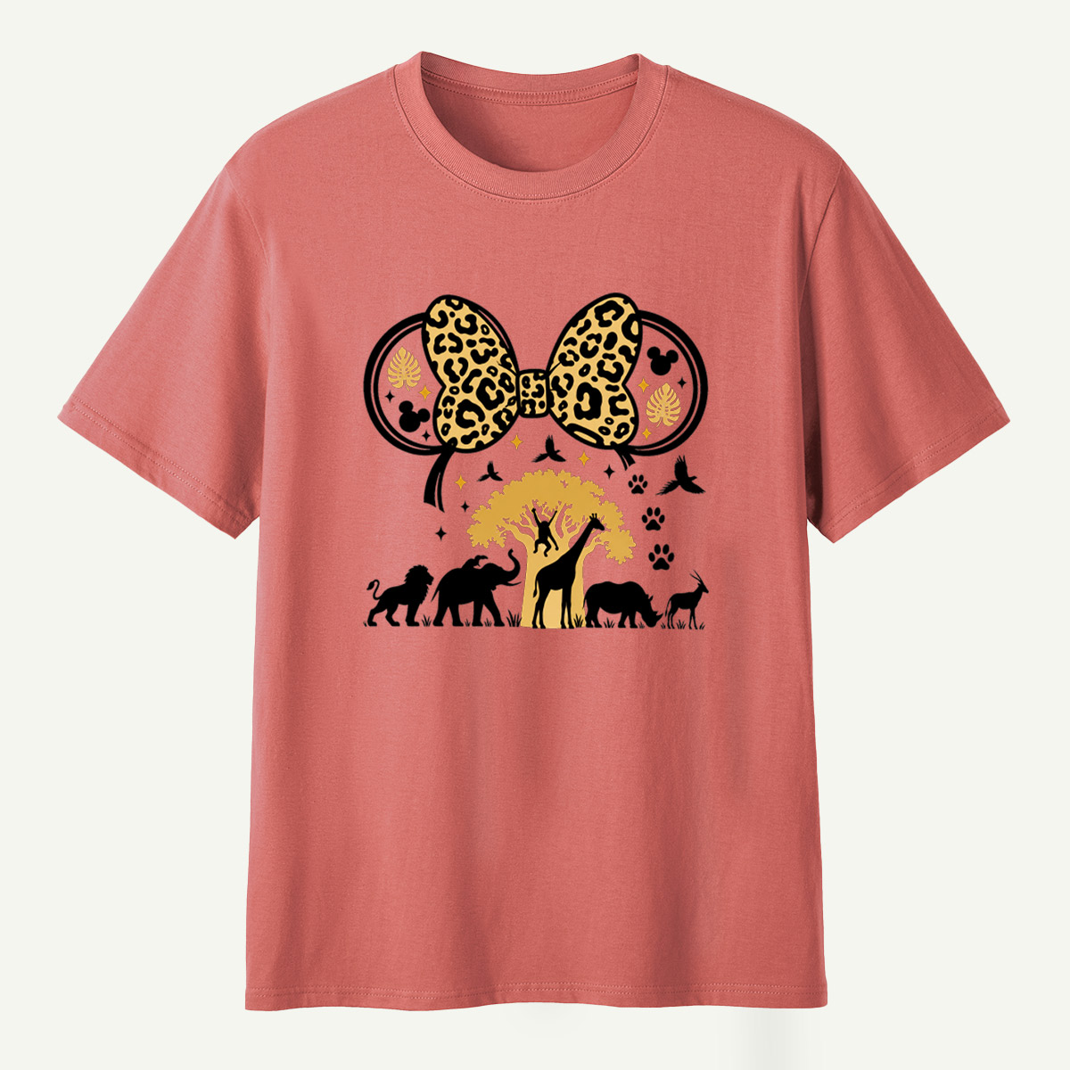 Leopard Bow Wildlife Silhouette T-Shirt