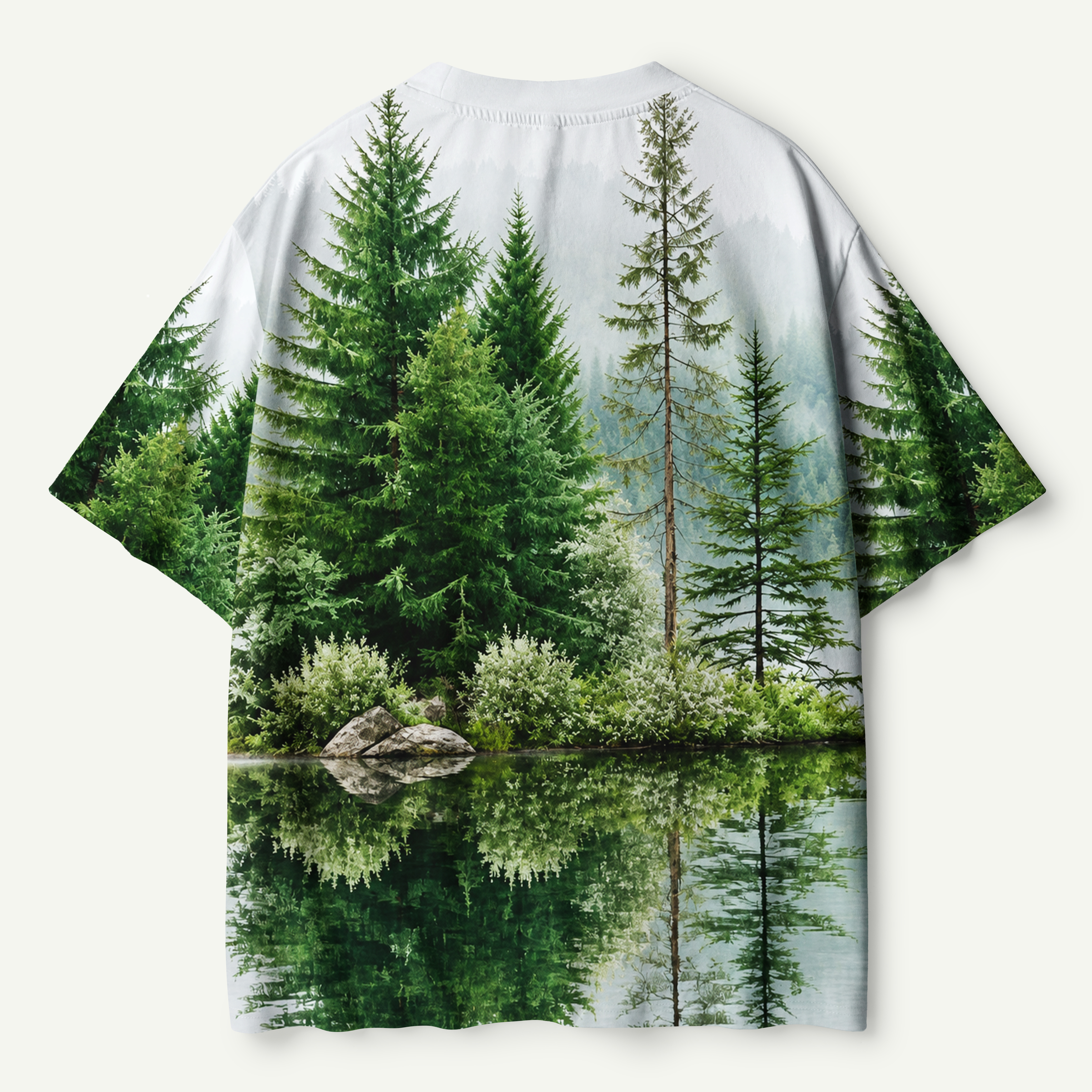 Evergreen Island Reflection Watercolor Premium Eco Tee