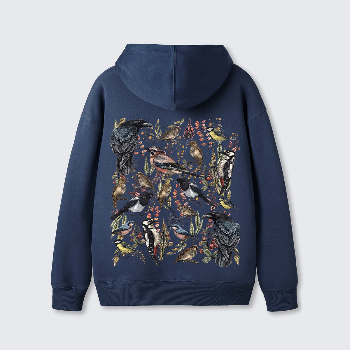 Vintage Wild Birds Botanical  Hoodie