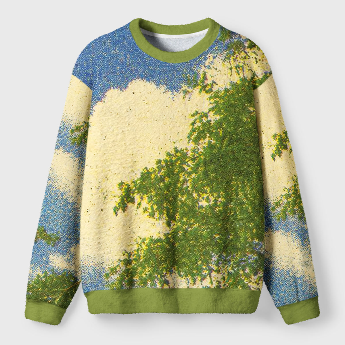 Buzzing Beneath the Treetops Ugly Fuzzy Fleece Sweatshirt
