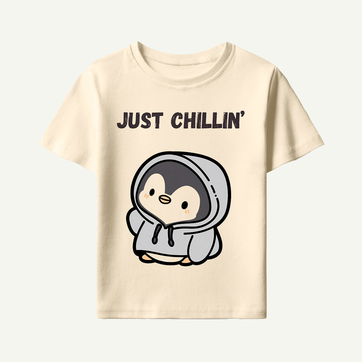 Just Chillin’ Hoodie Penguin Kids T-Shirt