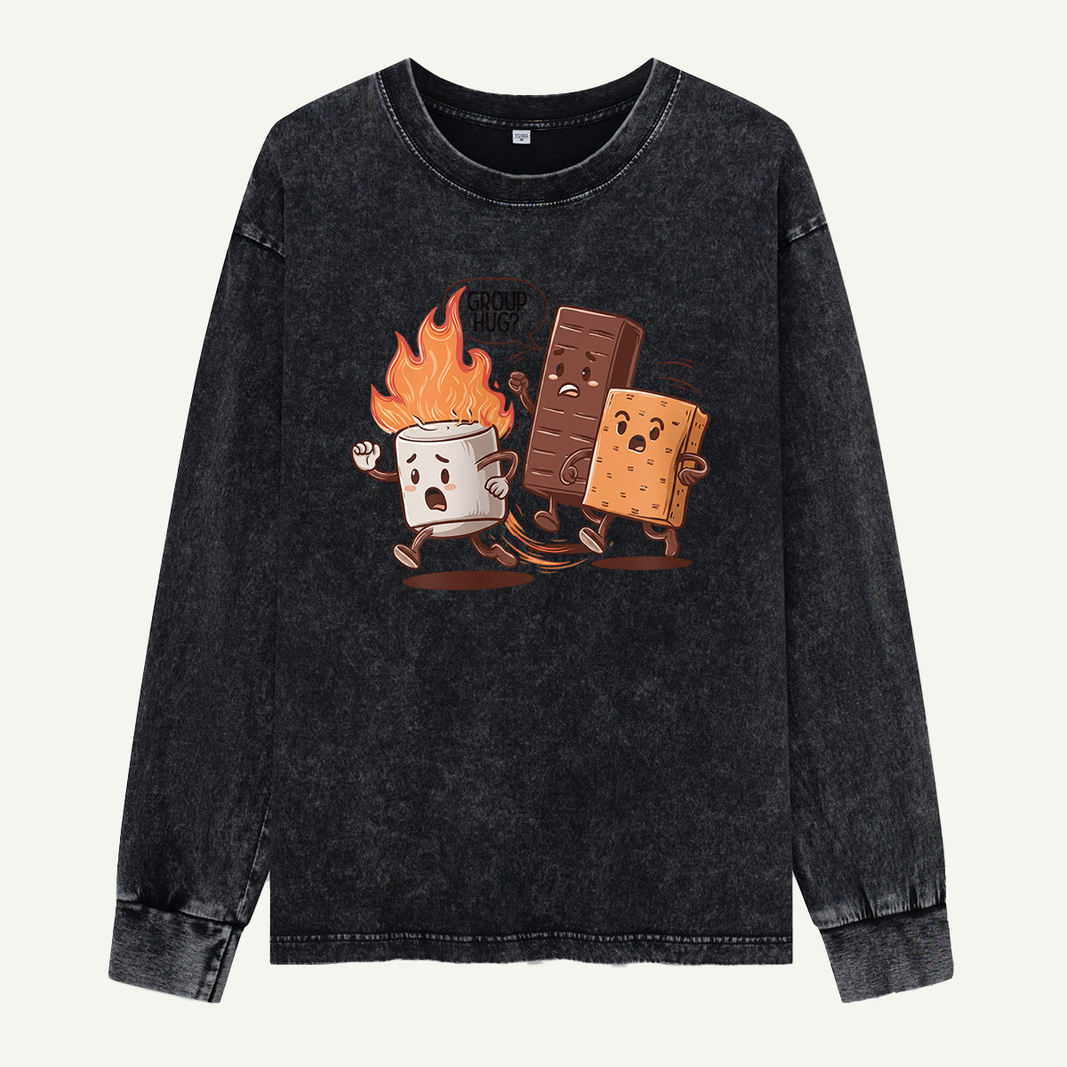 Group Hug Smores on the Run Washed Long Sleeves