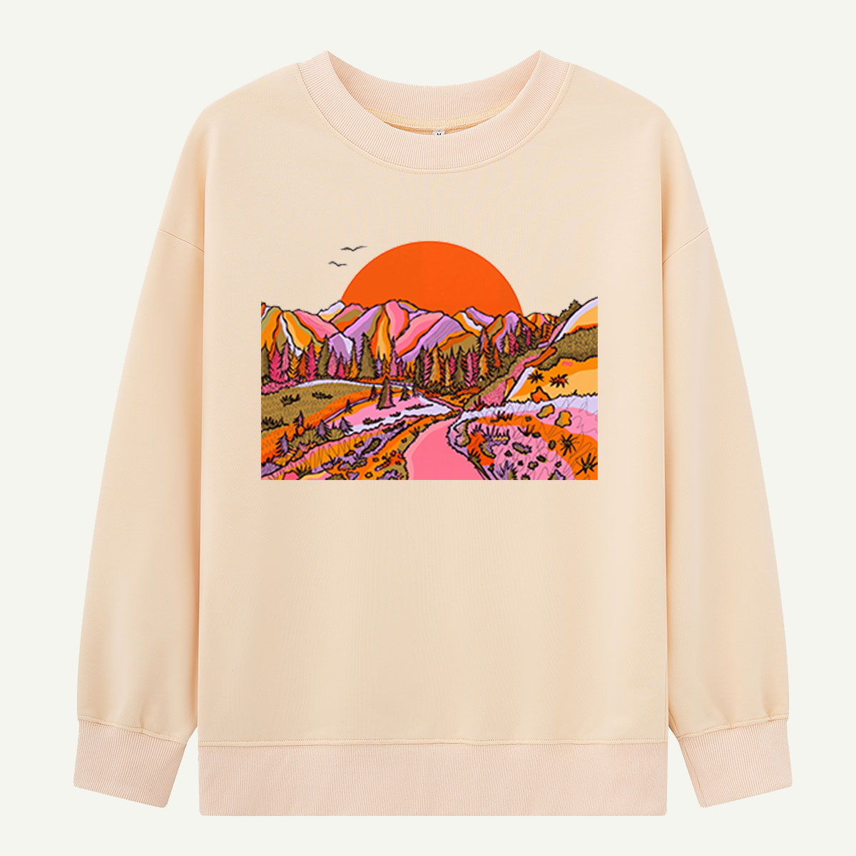 Colorful Mountain Landscape Sweatshirts
