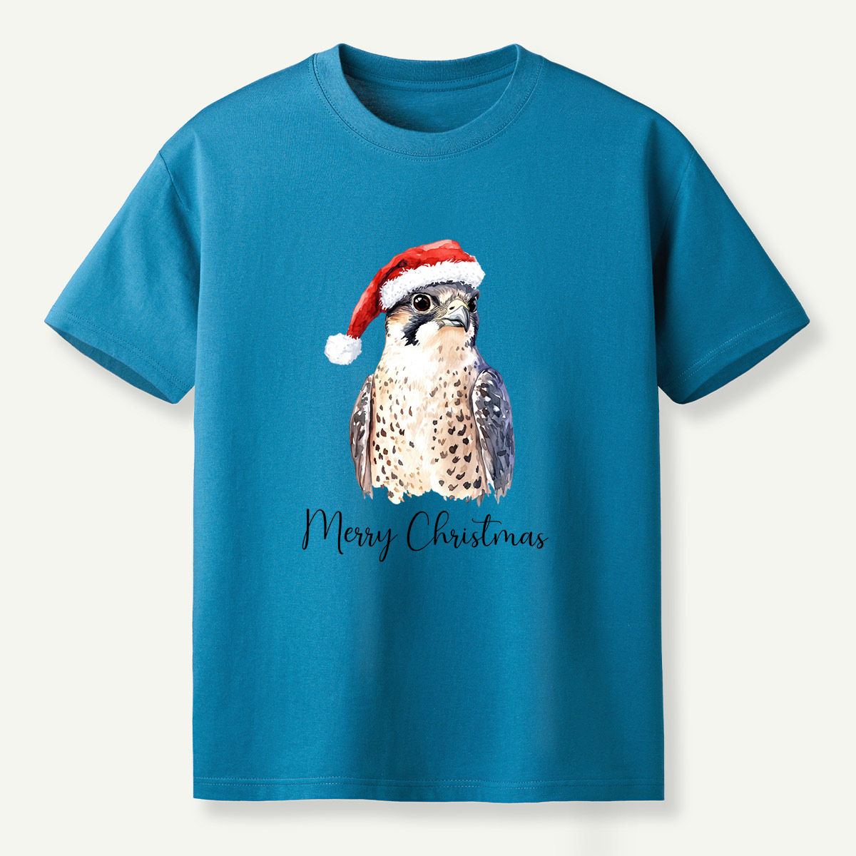 Merry Christmas Falcon Santa Hat T-Shirt