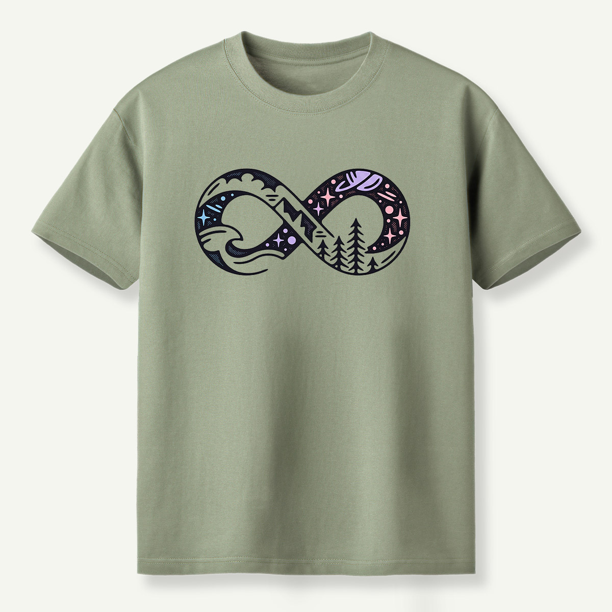 Infinite Forest Mountain Landscape T-Shirt