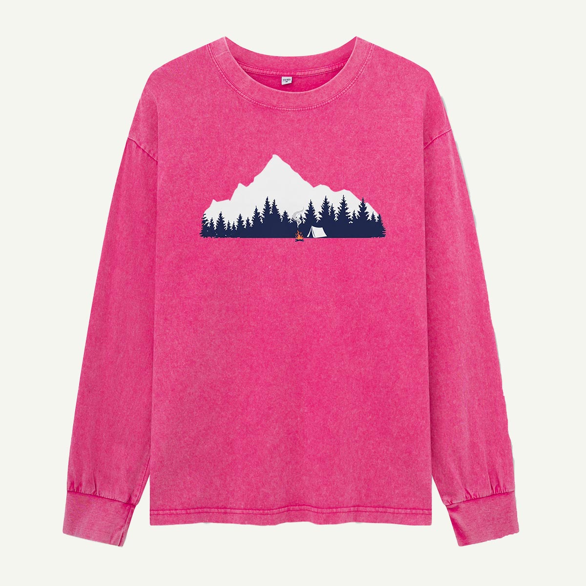 Campfire Under the Mountain Washed Long Sleeves
