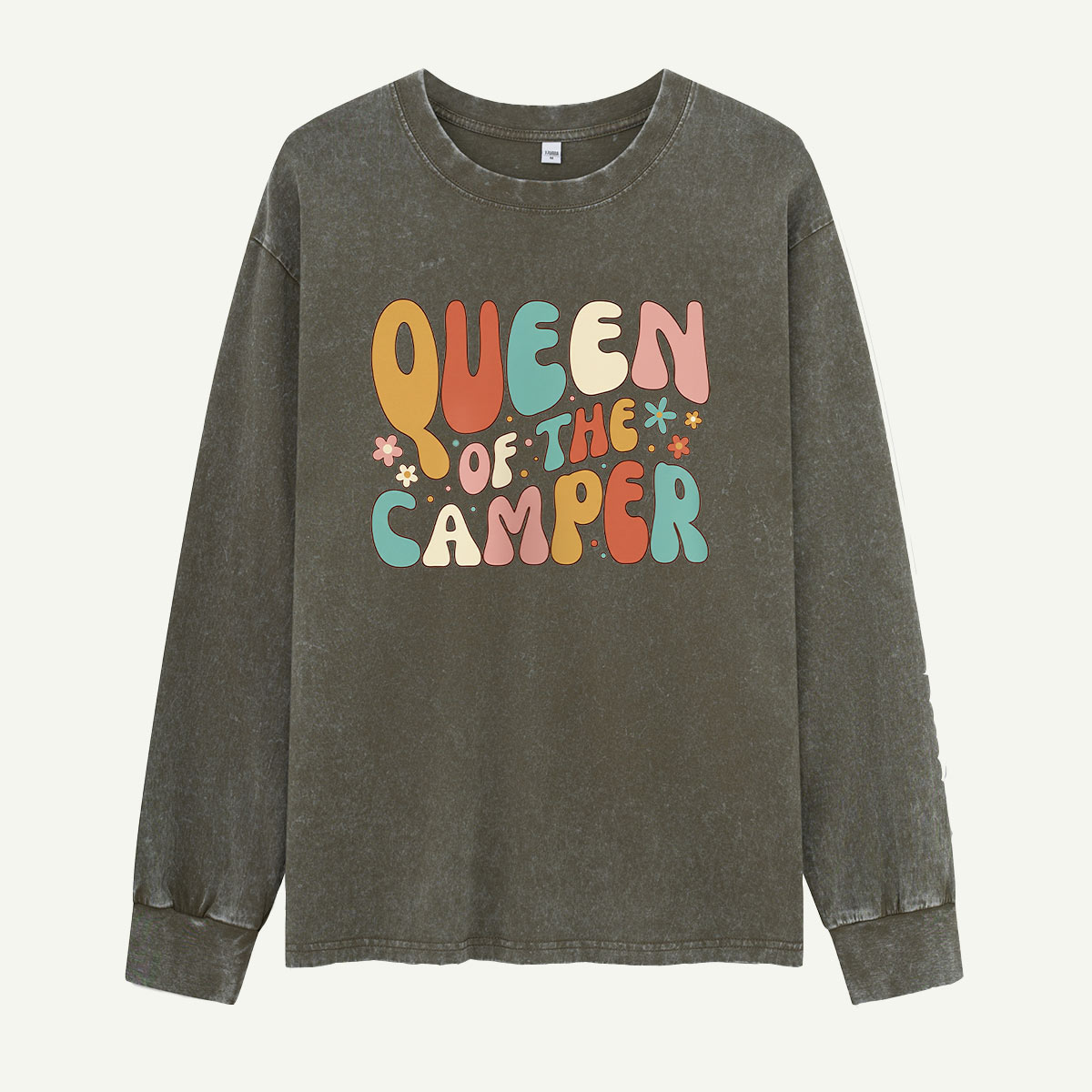 Queen Of The Camper Washed Long Sleeves