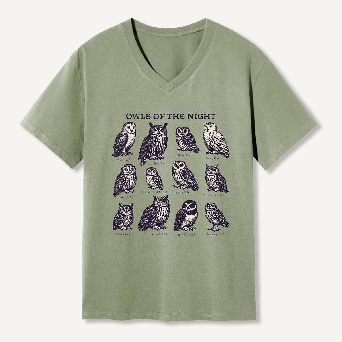 Owls Of The Night Field Guide V-neck T-Shirt