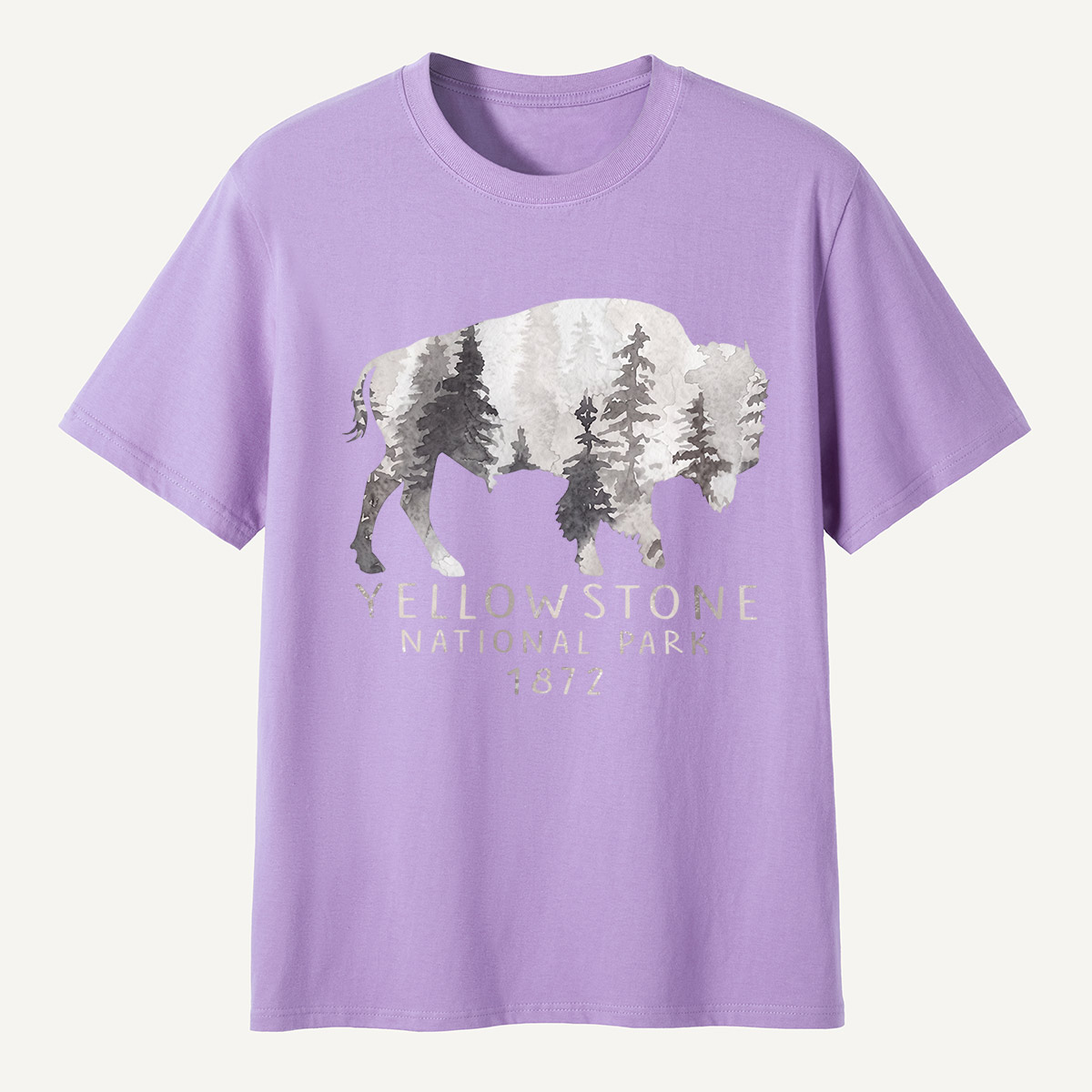Yellowstone National Park 1872 Bison Forest T-Shirt