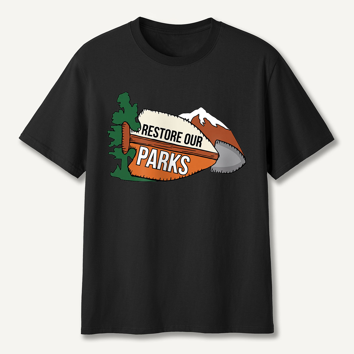 Restore Our Parks Football Badge T-Shirt