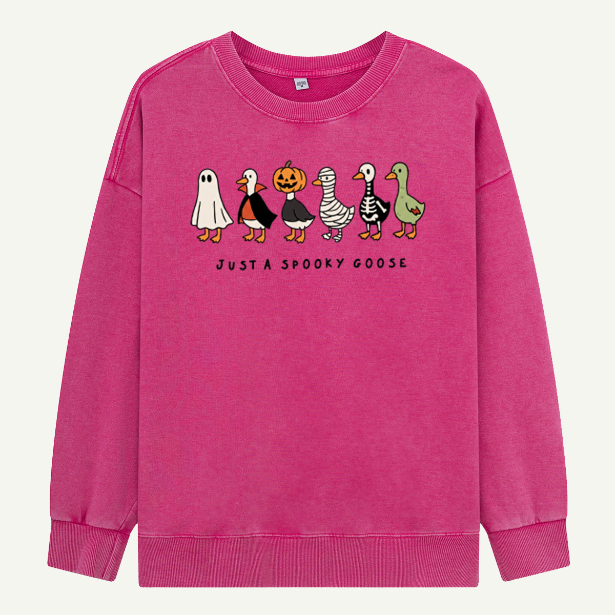 Just a Spooky Goose Costume Lineup Washed Sweatshirts