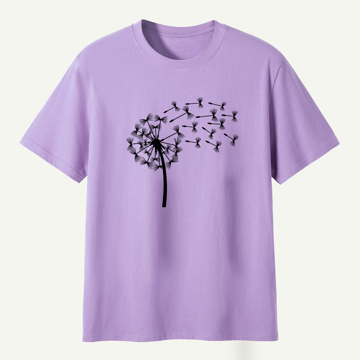 Dandelion Seeds Line Art T-Shirt