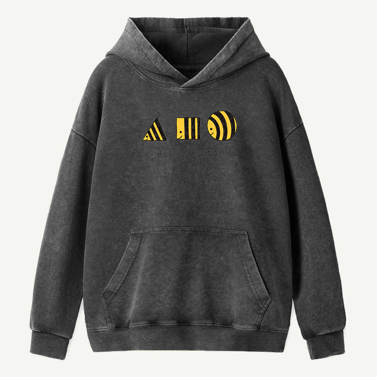 Bee Original Geometric Bees Washed Hoodie