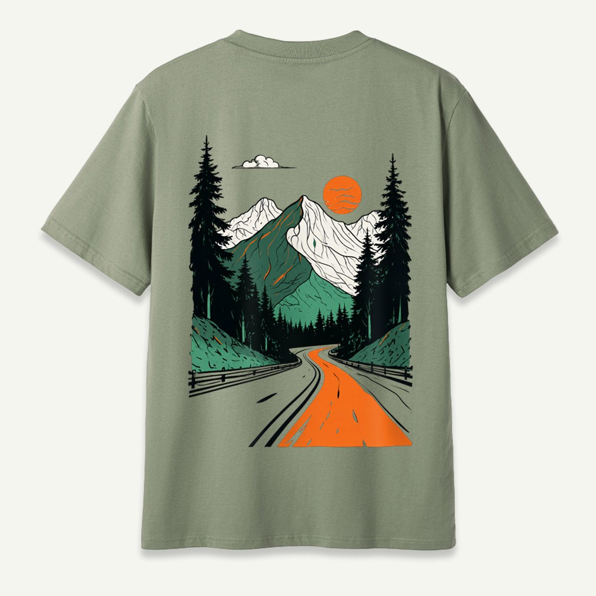 Mountain Road Sunset Wilderness Journey T-Shirt