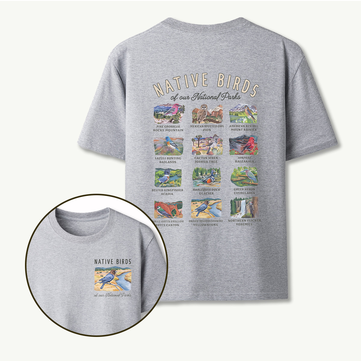 MDCTBYWY26072008 Native Birds of Our National Parks T-Shirt