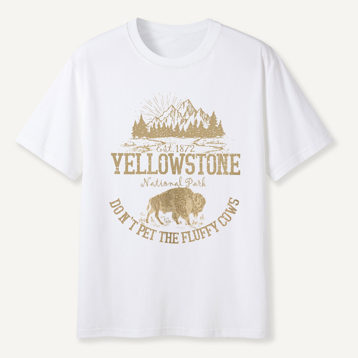 Do Not Pet the Fluffy Cows Yellowstone Sun T-Shirt