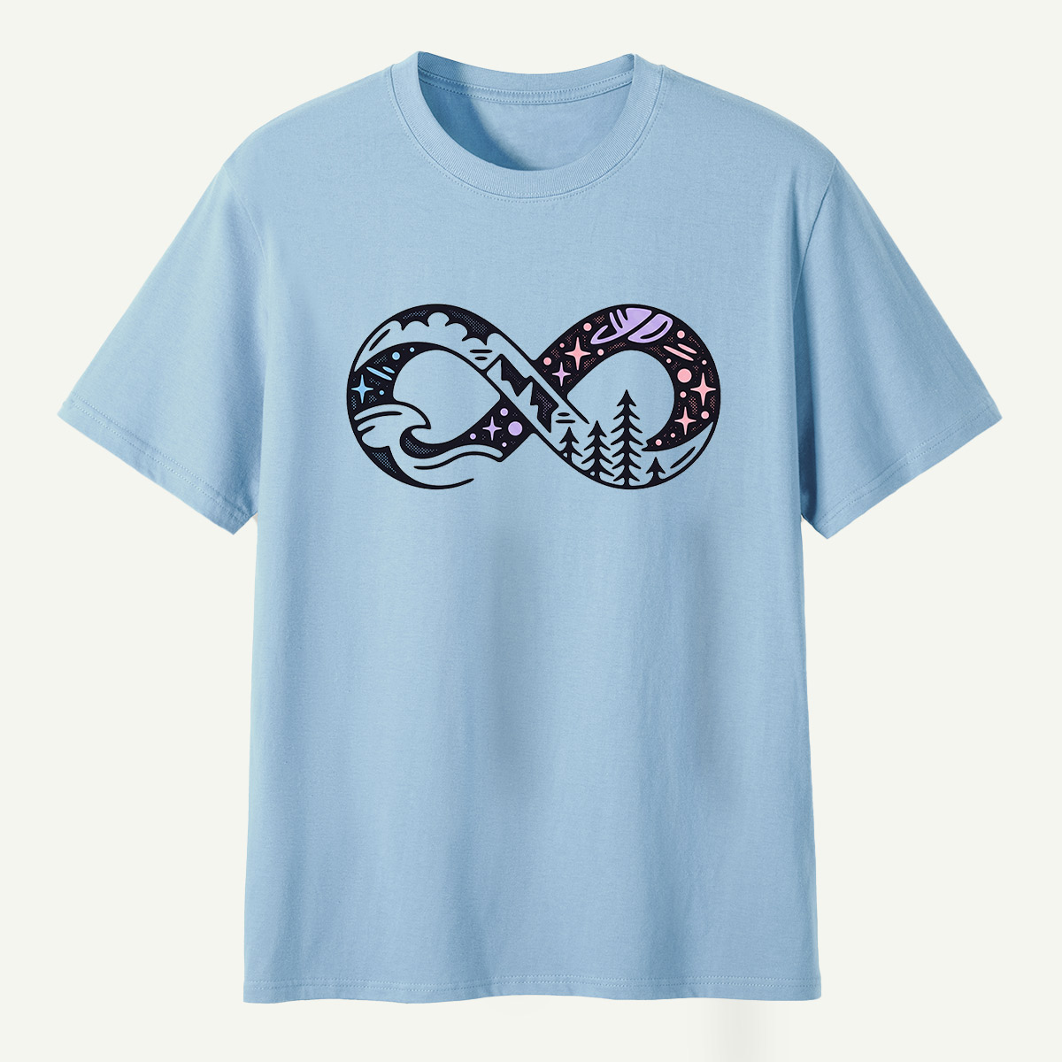 Infinite Forest Mountain Landscape T-Shirt