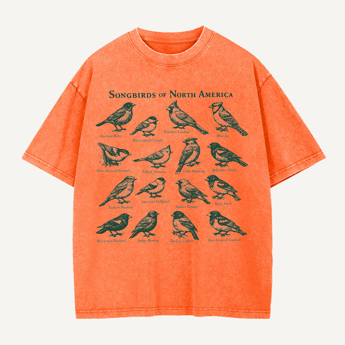 Owl Family In The Pines Washed T-Shirt