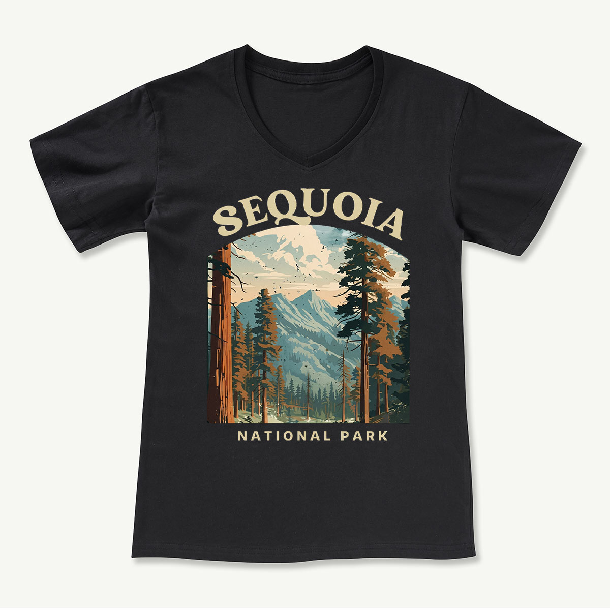 Sequoia National Park Giant Sequoia V-neck T-Shirt