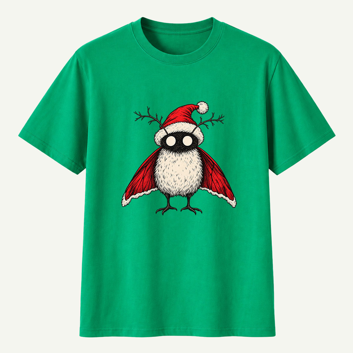 Christmas Mothman Cute Spooky Cryptid T-Shirt