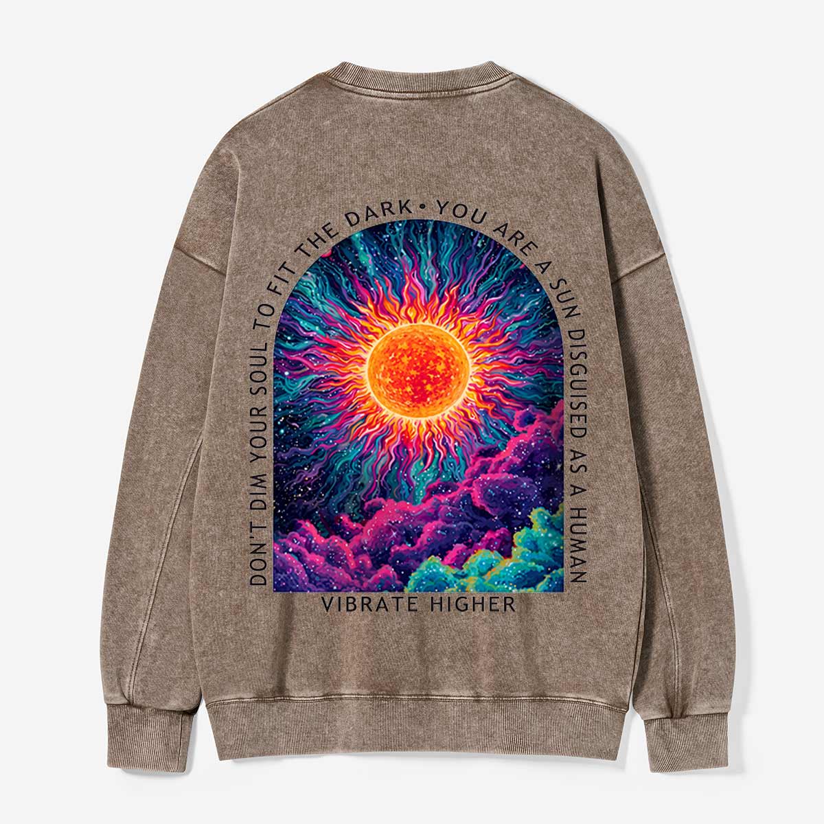 A Sun Disguised as Human Washed Sweatshirts