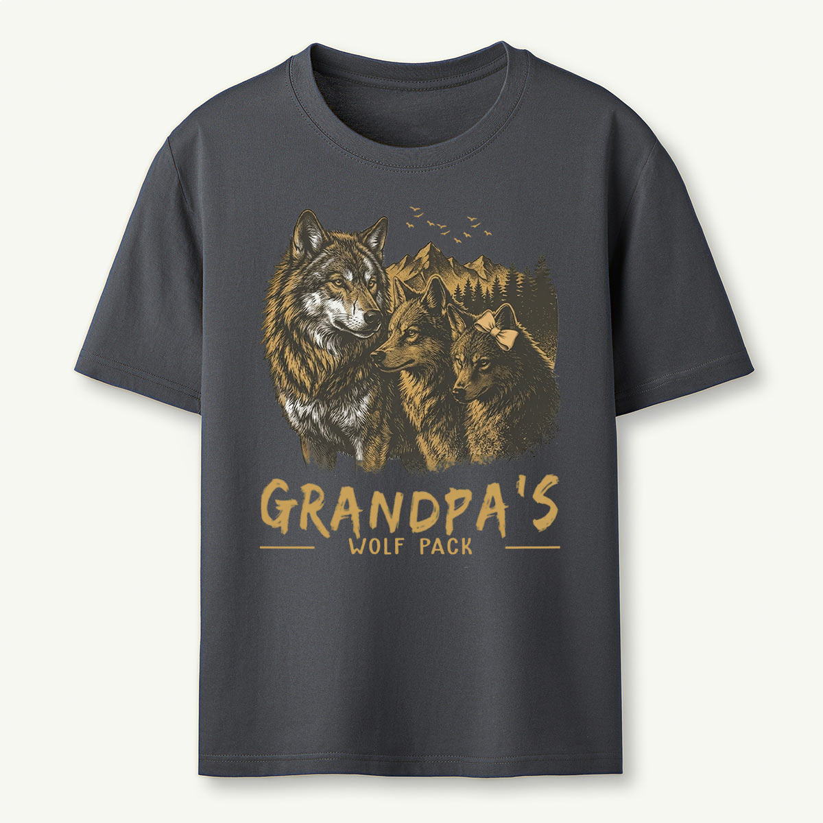 Grandpa’s Wolf Pack Mountain T-Shirt
