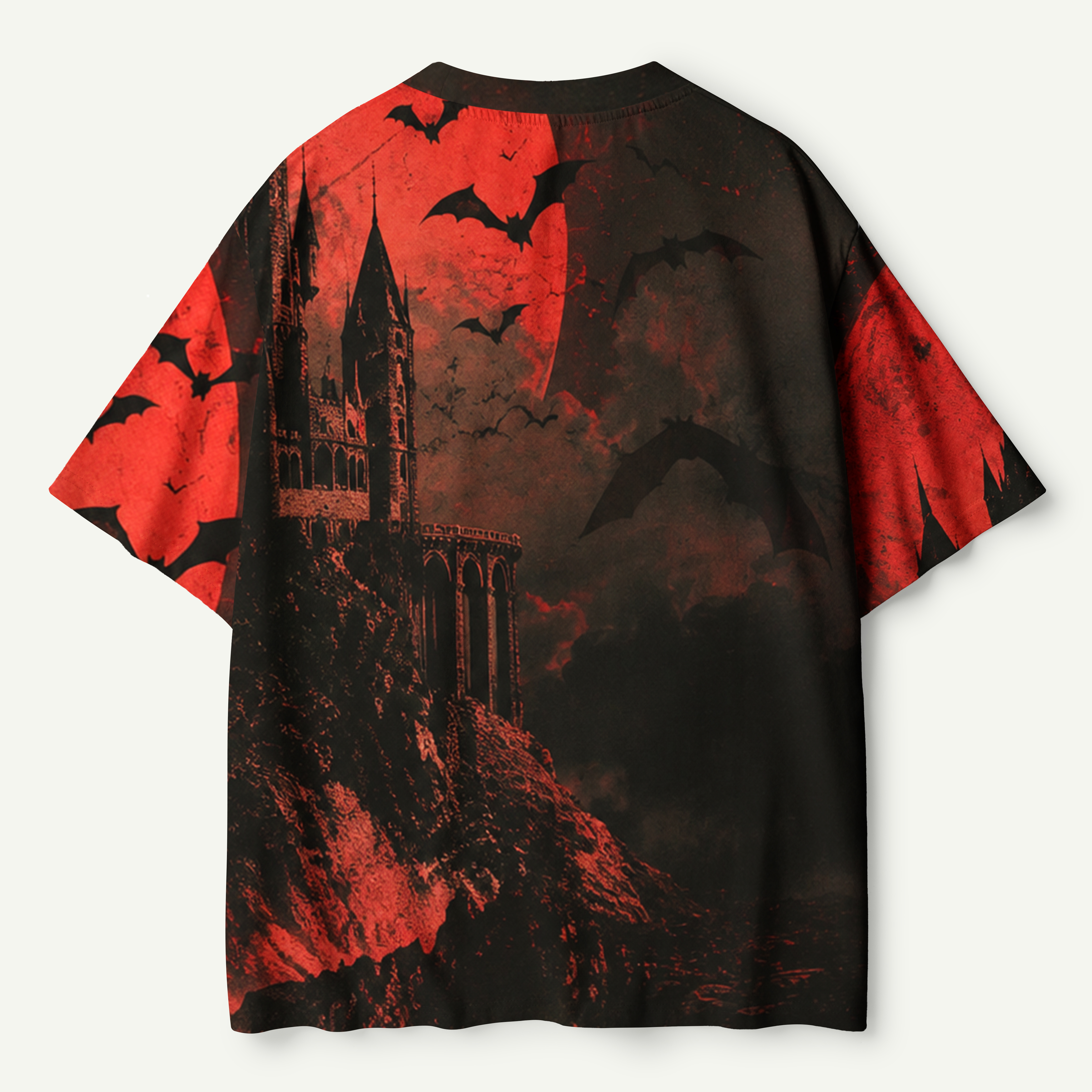 Crimson Moon Haunted Castle Premium Pure Cotton Tee