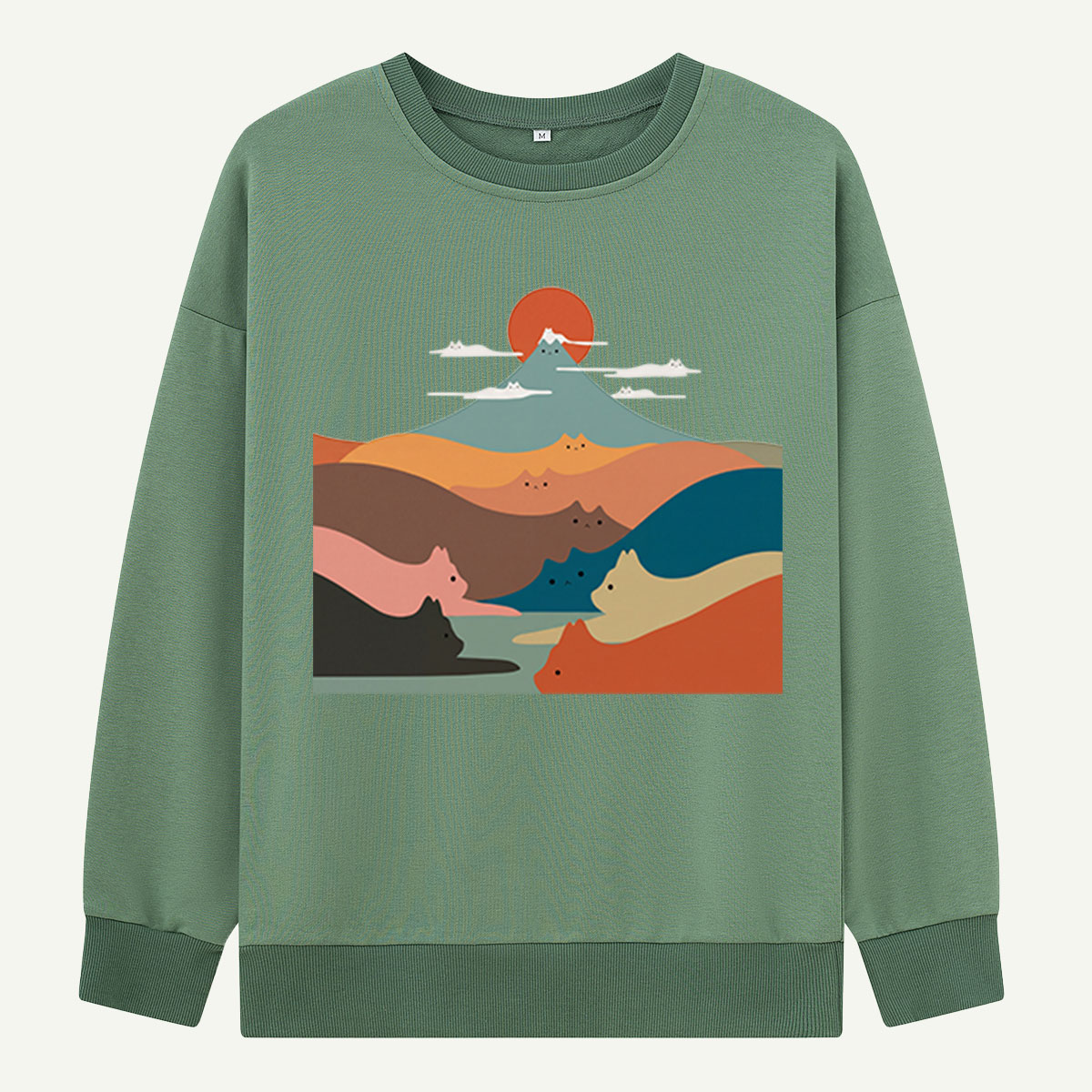 Cat Mountain Landscape Sweatshirts