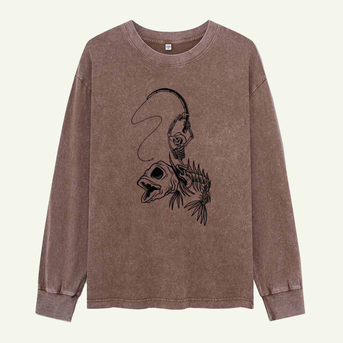 Gone Fishing, Still Kicking Washed Long‑sleeve