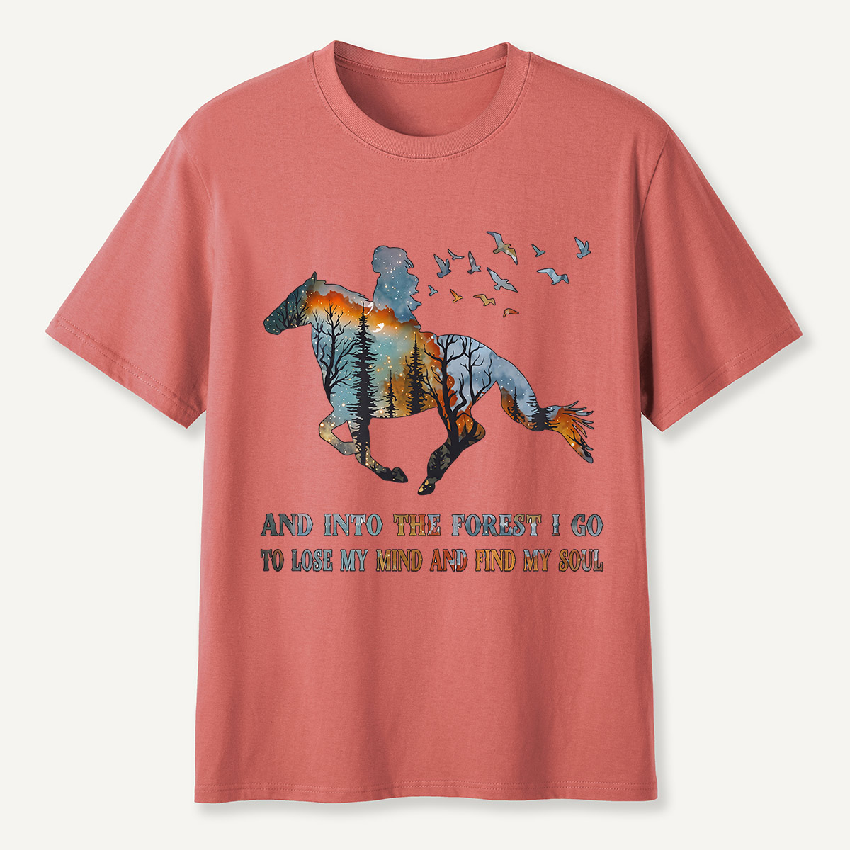 And Into the Forest I Go Horse Silhouette T-Shirt