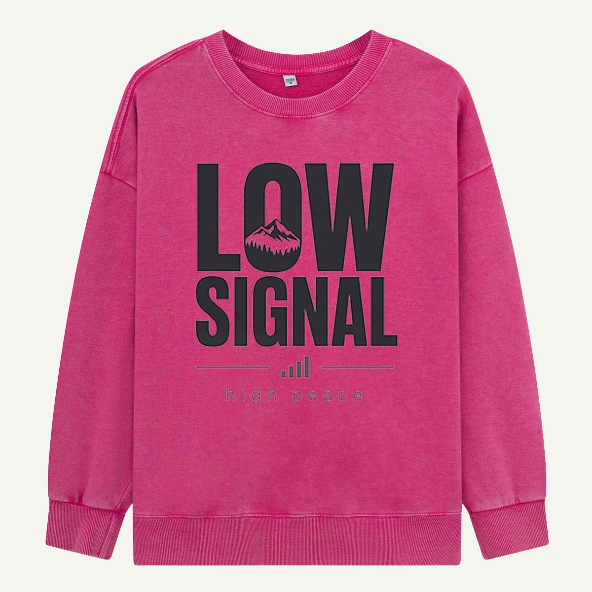 Low Signal, High Peace Washed Sweatshirts