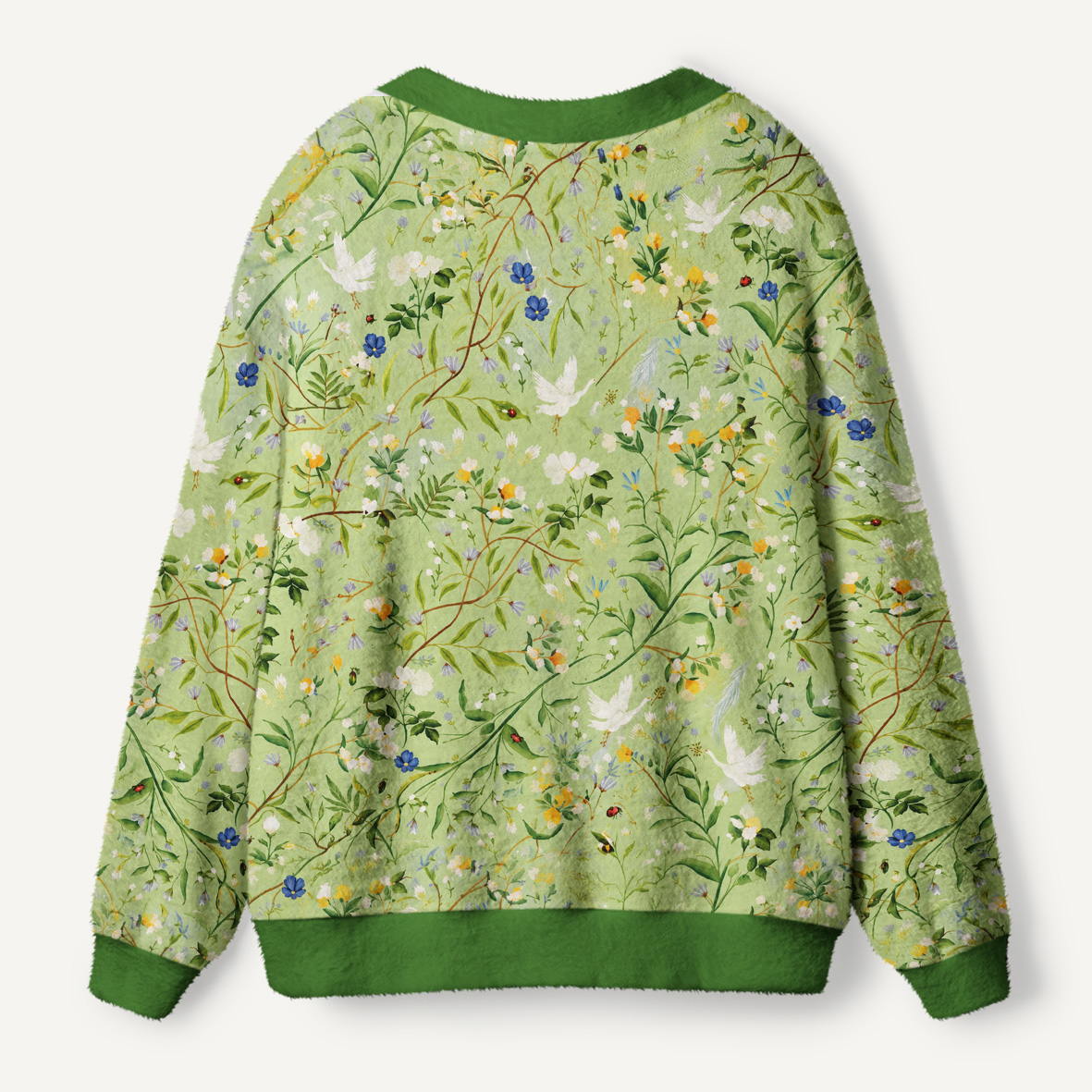 Dove Wildflower Botanical Ugly Cardigan Sweaters