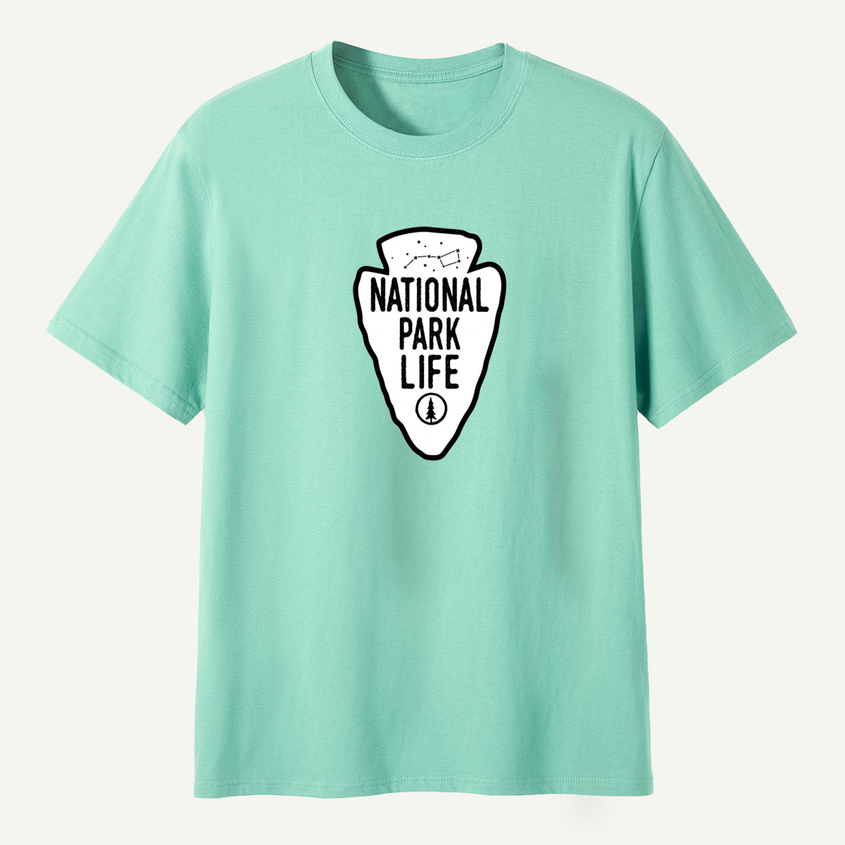 National Park Life Pine Tree Constellation Arrowhead Emblem T-Shirt