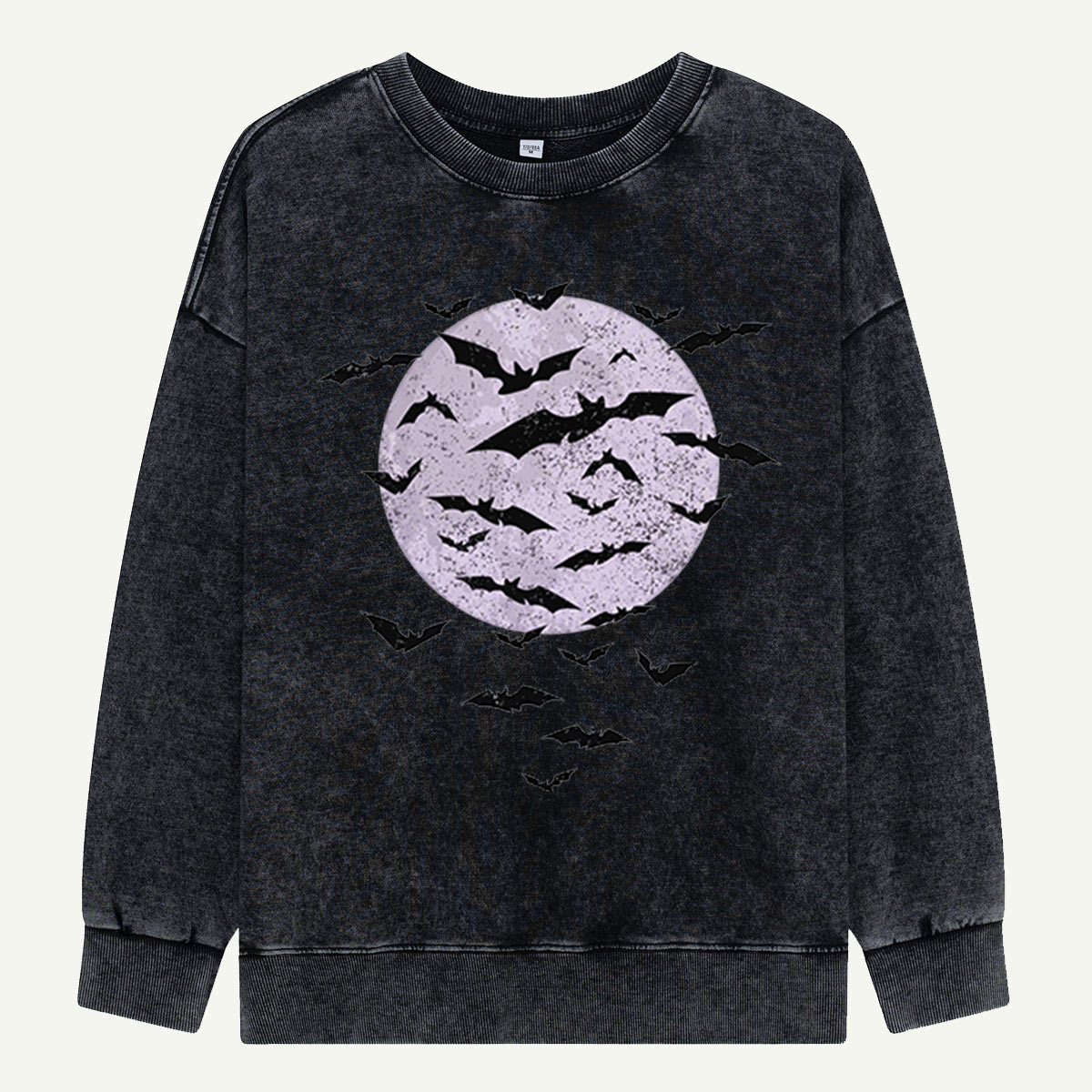 Bats Around Full Moon Washed Sweatshirts