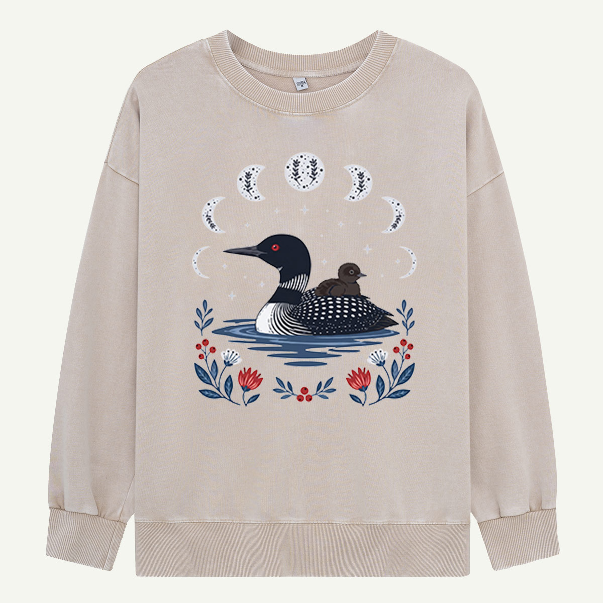 Loons Under the Moon Washed Sweatshirts