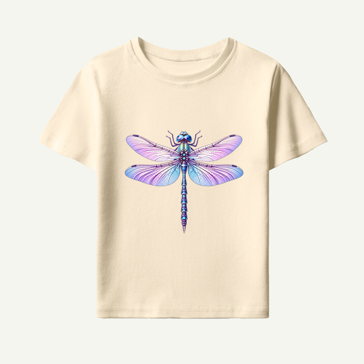 Pastel Dragonfly Iridescent Wing Illustration Kids T-Shirt