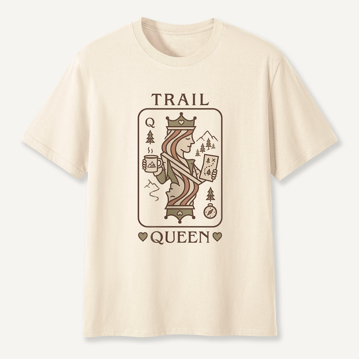 Trail Queen Hiking Playing Card  T-Shirt