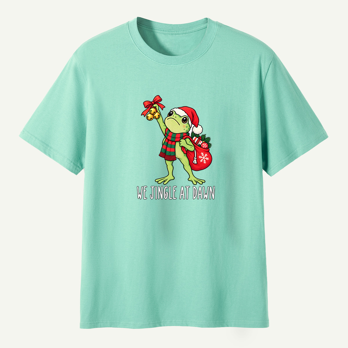 We Jingle At Dawn Christmas Frog T-Shirt