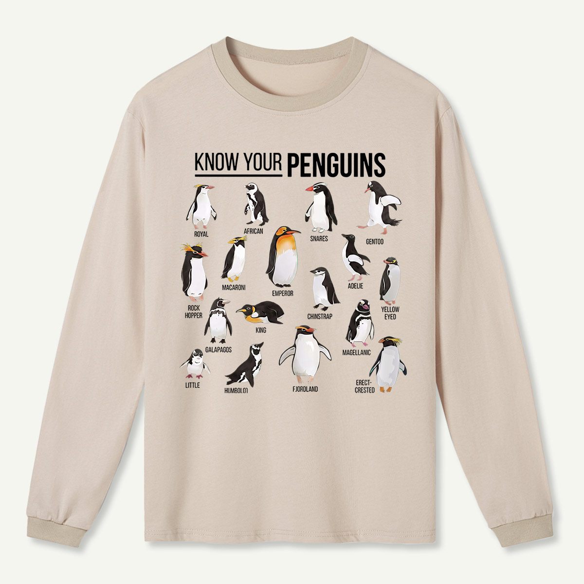 Know Your Penguins Long Sleeve T-Shirt