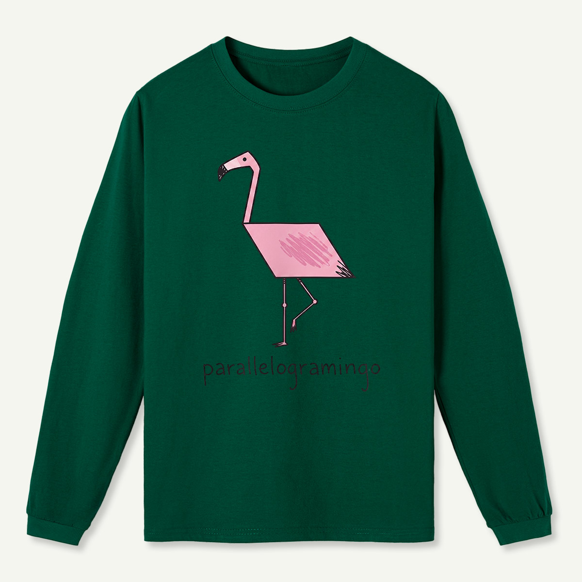 Parallelogramingo Flamingo Pun Long Sleeve T-Shirt