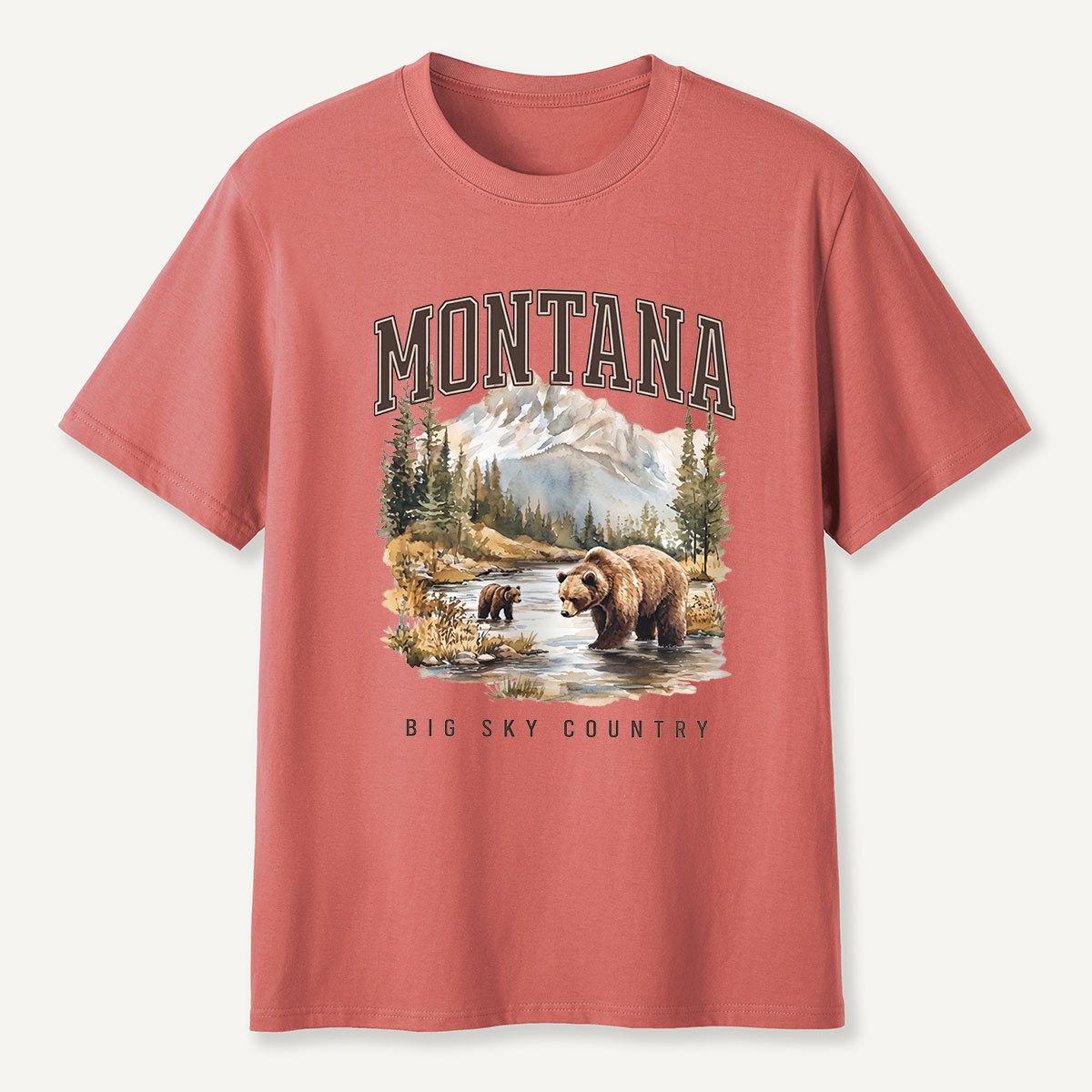 Montana Big Sky Country Grizzly River T-Shirt