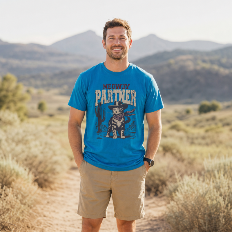 Meowdy Partner Cowboy Cat T-Shirt
