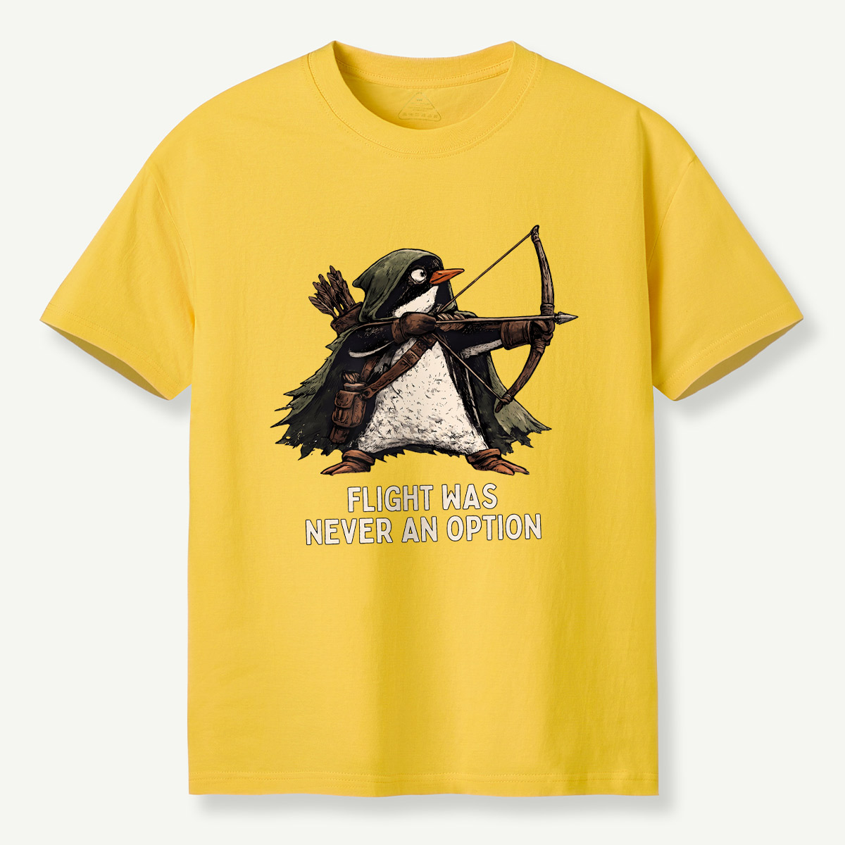 Flight Was Never An Option Archer Penguin T-Shirt