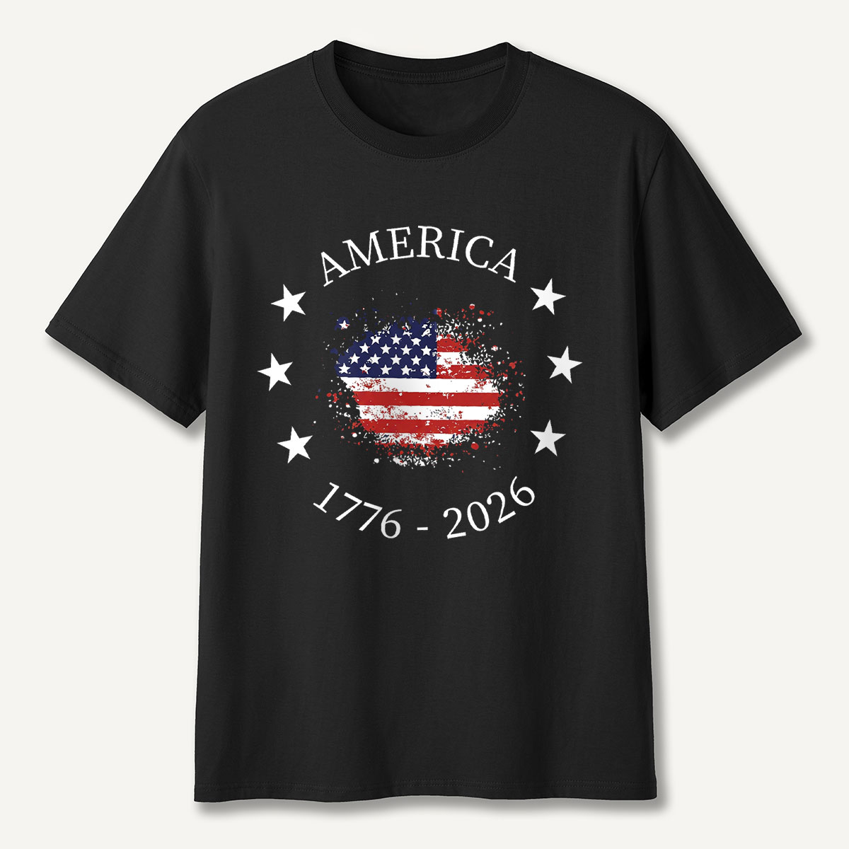 America 1776–2026 Stars Circle Flag T‑Shirt