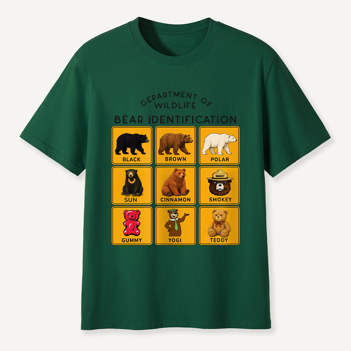Department of Wildlife Bear Identification Gummy Bear T-Shirt