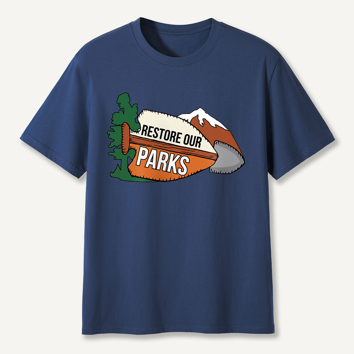 Restore Our Parks Football Badge T-Shirt